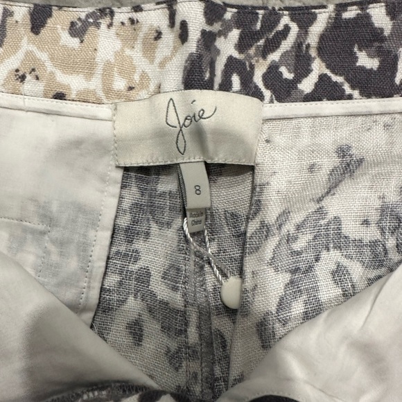 Joie Black and Cream Patterned High Waist Shorts - Picture 2 of 3